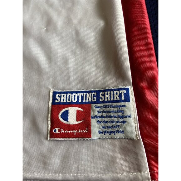 Champion Shooting Shirt Warm Up Men M Red White Blue USA - Picture 3 of 8